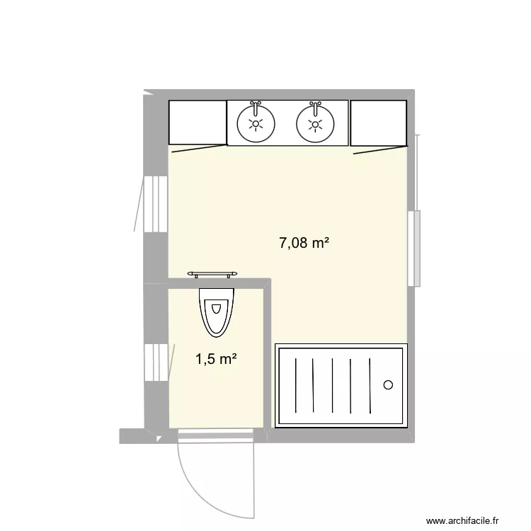 Essai. Plan de 2 Pièces et 9 m²