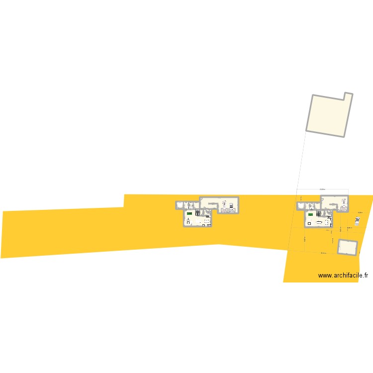 Courte soupe 7. Plan de 33 pièces et 1362 m2