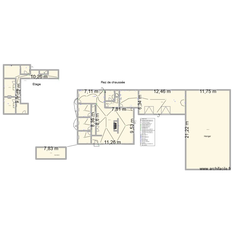 maison moutoué. Plan de 16 pièces et 638 m2