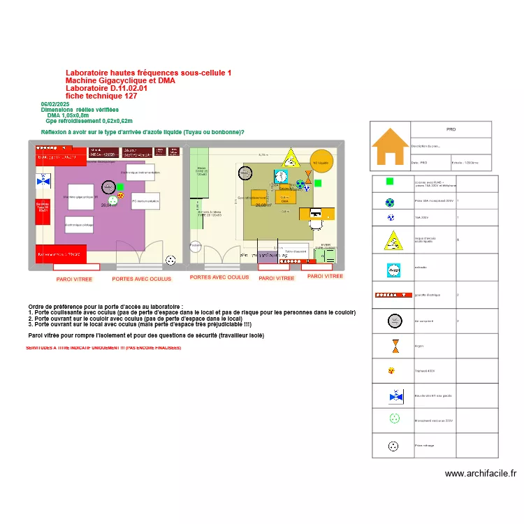 Fiche 127_ Labo hautes fr&eacute;quences sous cellule 1 V2025-02-25. Plan de 