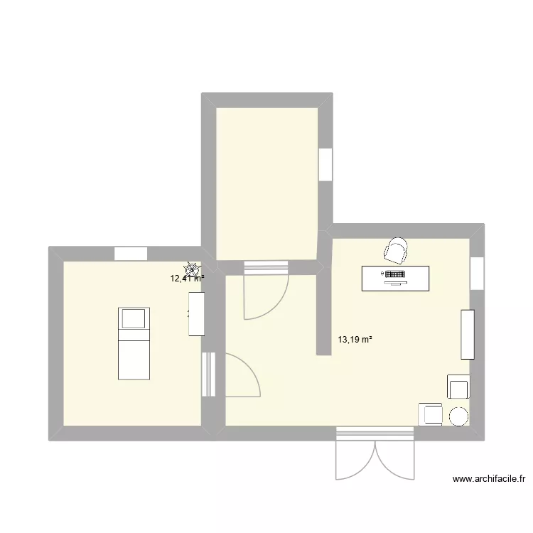 chepo. Plan de 2  et 26 m²