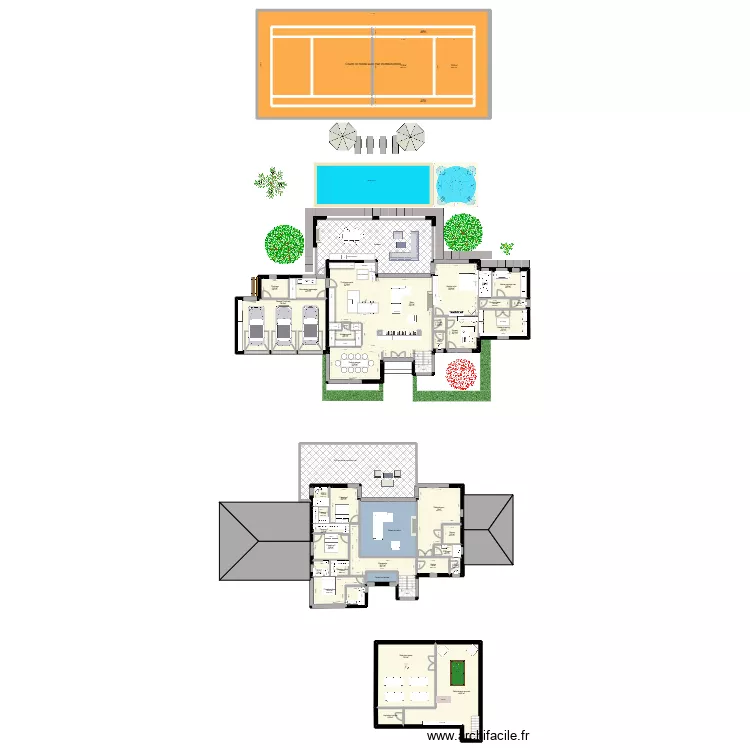 Maison de r&ecirc;ve V2. Plan de 48  et 1000 m²