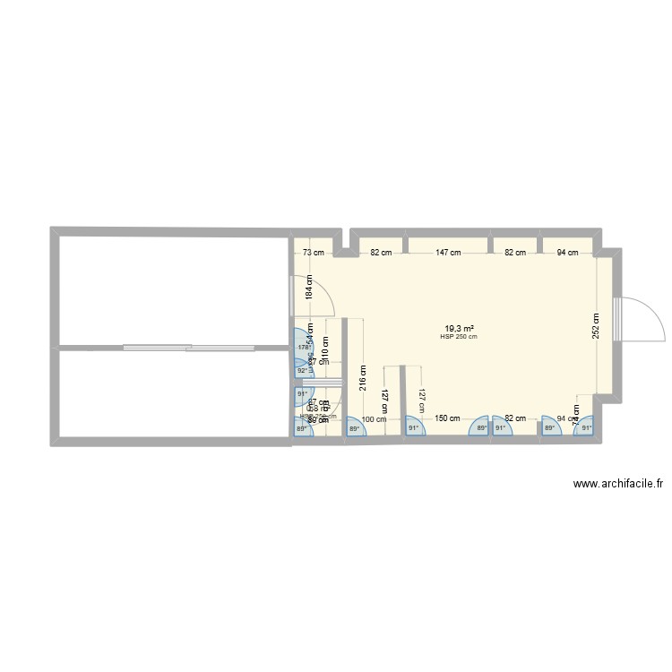 LITTLE TOUTOUCHIC MODIFIER. Plan de 2 pièces et 20 m2