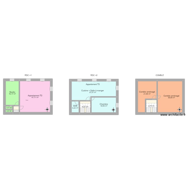 JONCKEERE JP MAXIME. Plan de 12 pièces et 202 m2