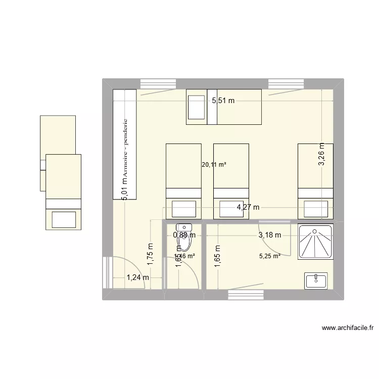 1er étage Buron. Plan de 1er étage Buron. Plan de