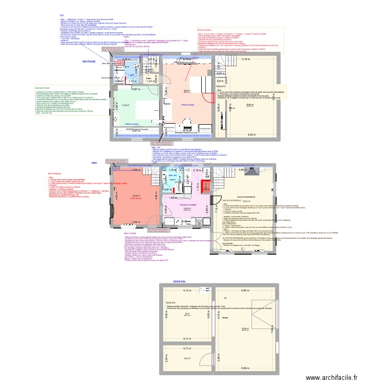 Noisy v5. Plan de 17 pièces et 228 m2