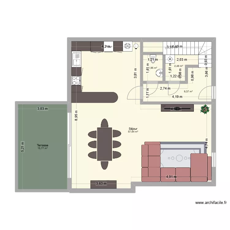 Anthisnes. Plan de 5  et 88 m²