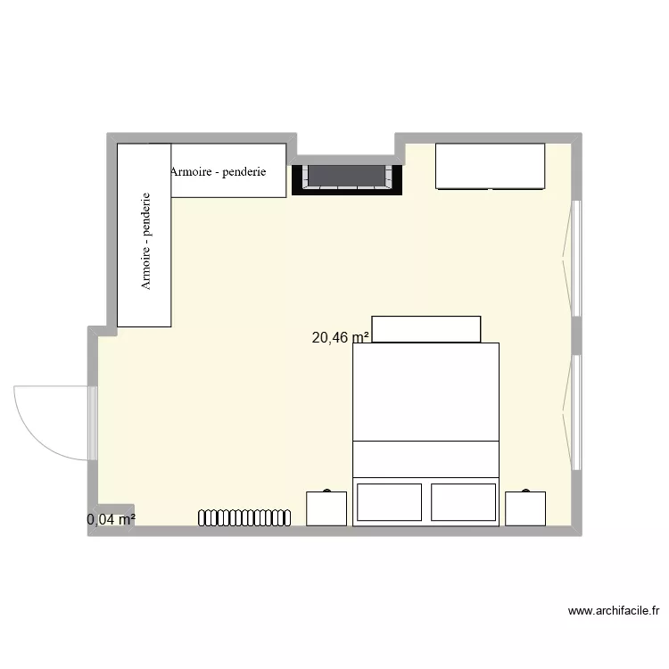 chambre jean fiolle. Plan de 