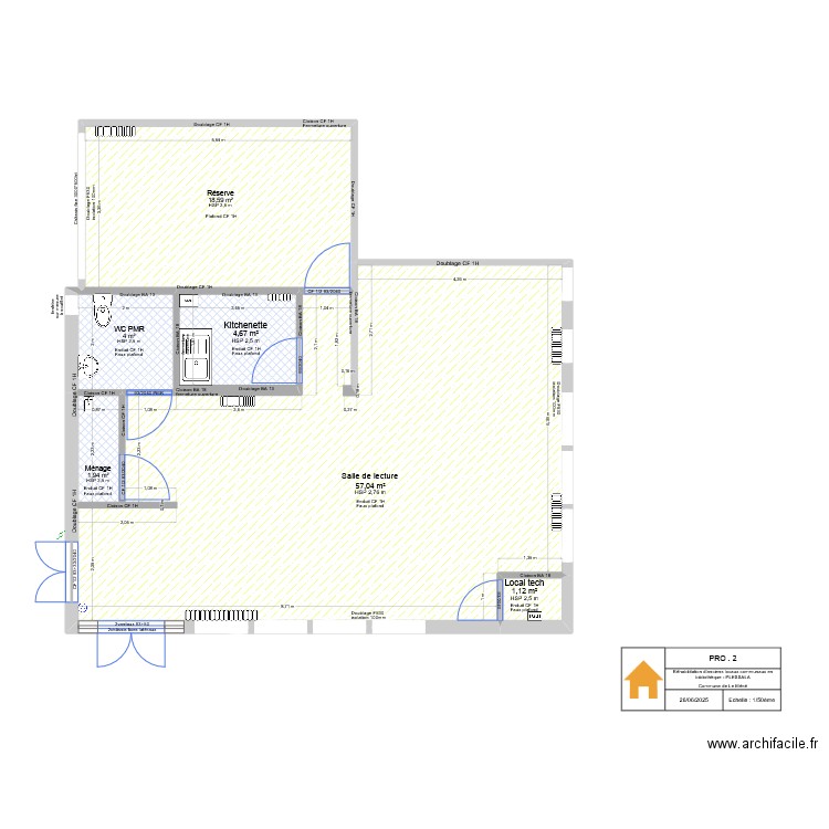 CCTP_Réhabilitation anciens locaux en bibliothèque_Plessala 2. Plan de 6 pièces et 87 m2