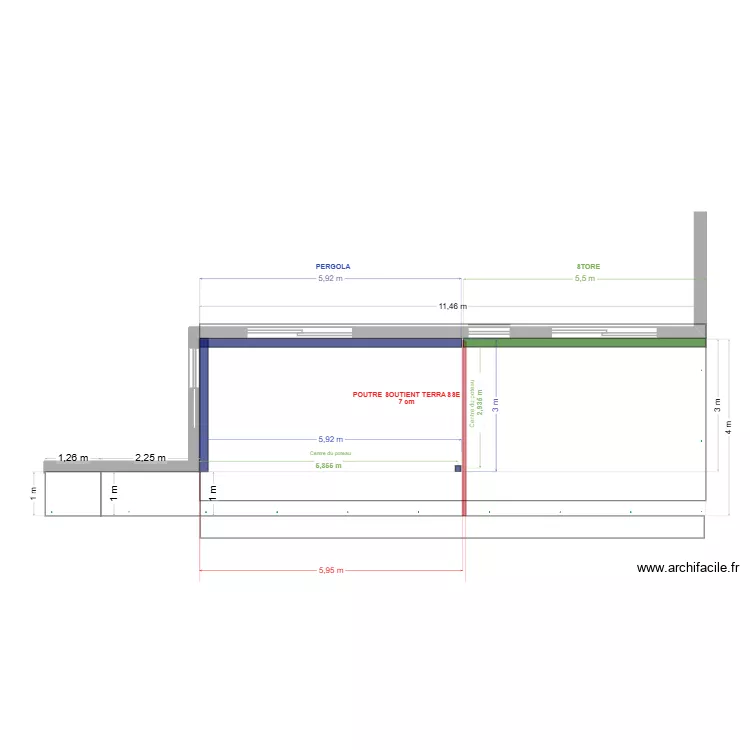 Plan pergolas ter. Plan de 