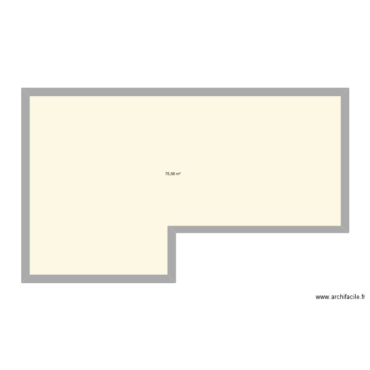 MAISON L luis. Plan de 1 pièce et 76 m2
