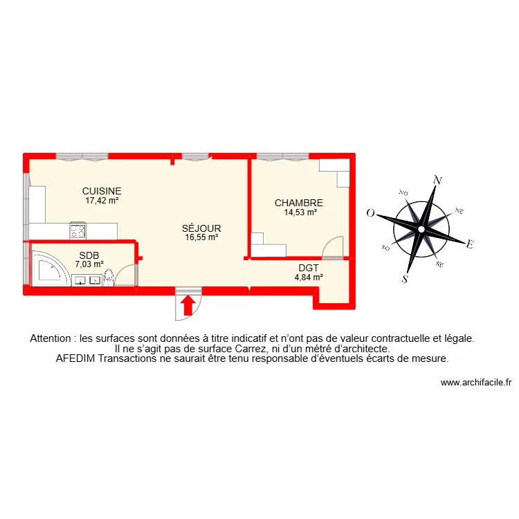 BI 32525. Plan de 5  et 60 m²