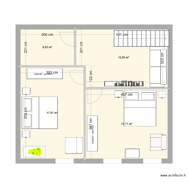 PROJET ETAGE 2 ST BONNET. Plan de 0 pièce et 0 m2