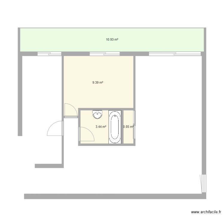 ApptJuju. Plan de 4 pièces et 25 m2