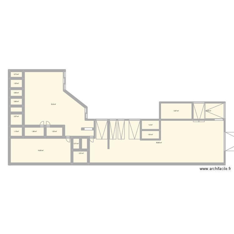 plan garage. Plan de 17 pièces et 138 m2