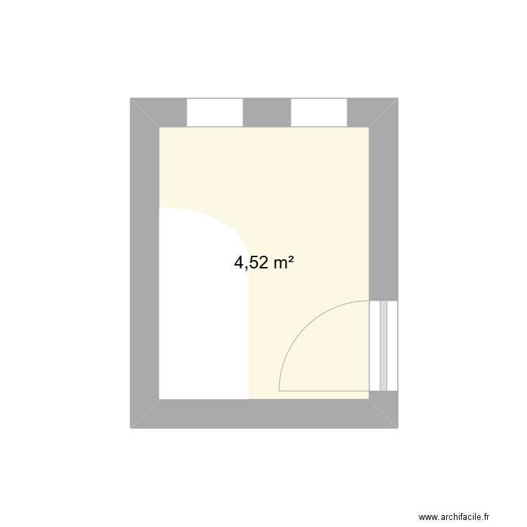 Cosyns Ludovic. Plan de 1 pièce et 5 m2