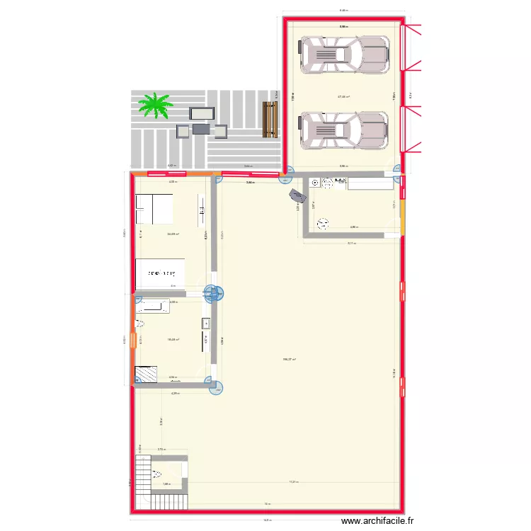 P.Pierick. Plan de 4 et 287 m² P.Pierick. Plan de 4 et 287 m²