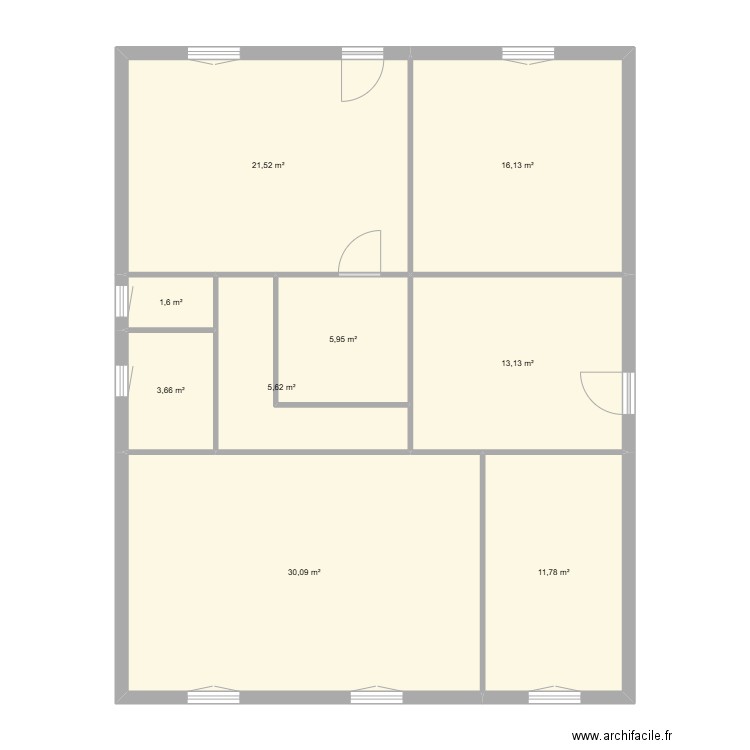 DEFARGE AMBES. Plan de 9 pièces et 109 m2