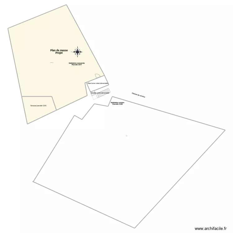 plan de masse apr&egrave;s2. Plan de 