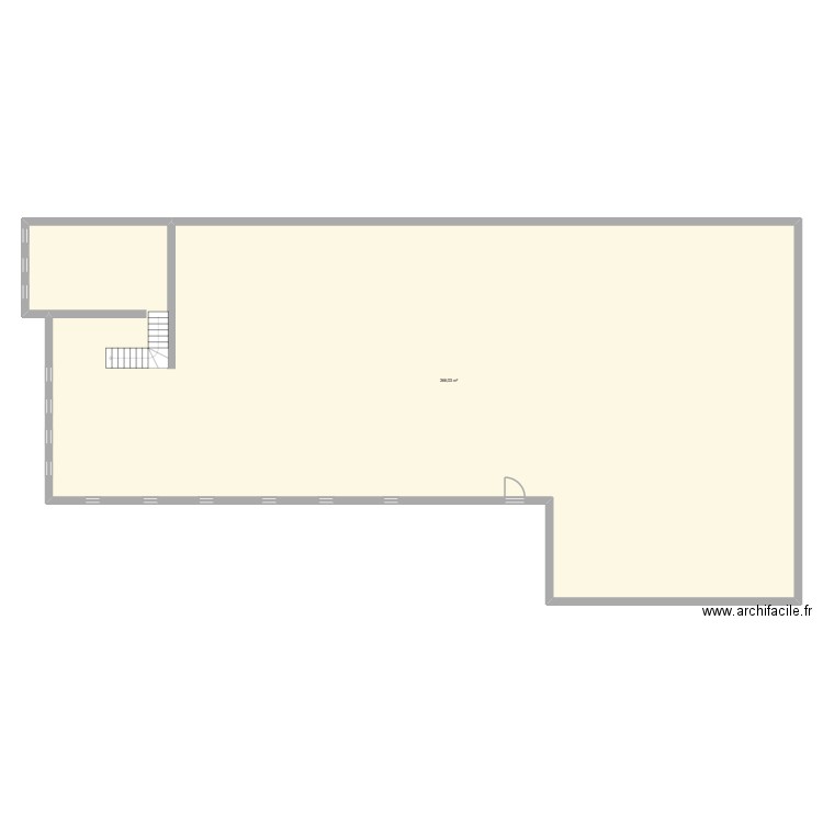 projet. Plan de 1 pièce et 366 m2