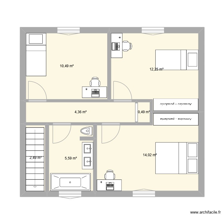 etage. Plan de 0 pièce et 0 m2