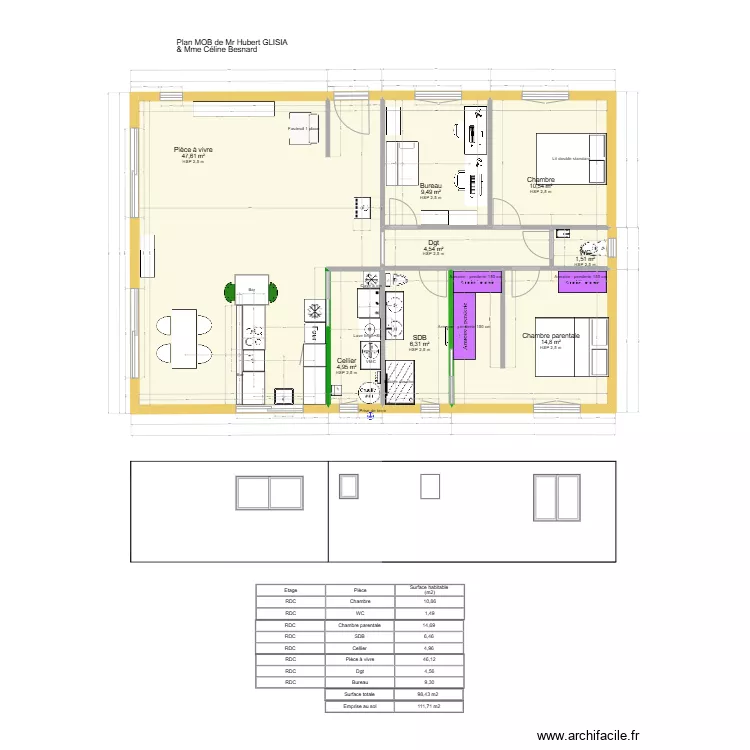 plan int&eacute;rieur cuisine. Plan de 