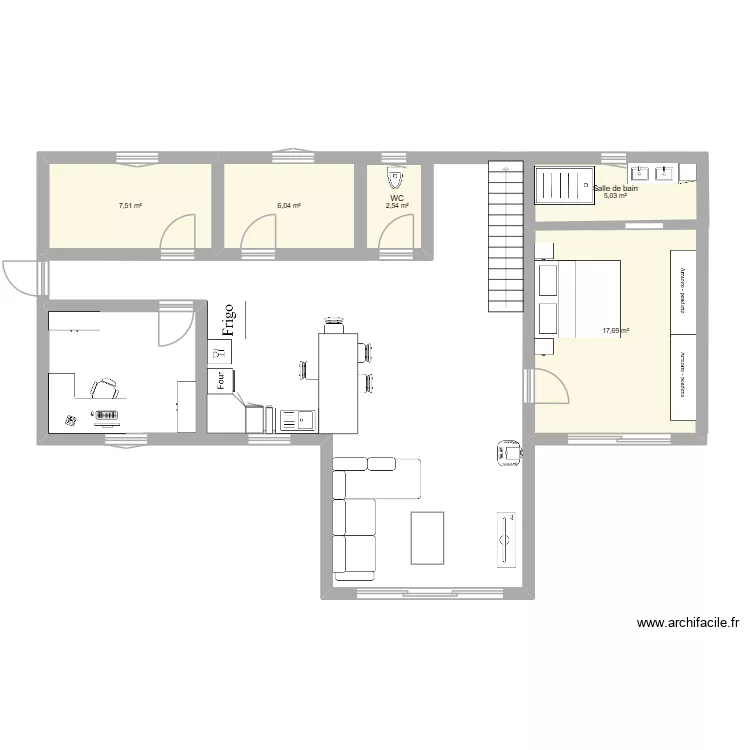 Morbier V1. Plan de 5  et 39 m²