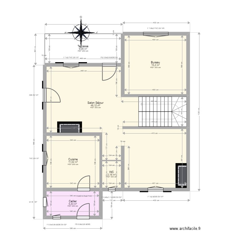 DUCHATEAU Delphine. Plan de 16 pièces et 174 m2