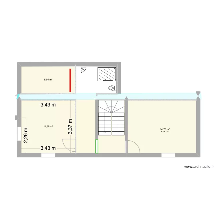 Echirolles-3. Plan de 4  et 42 m²