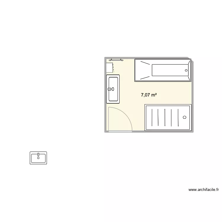 salle de bain. Plan de salle de bain. Plan de