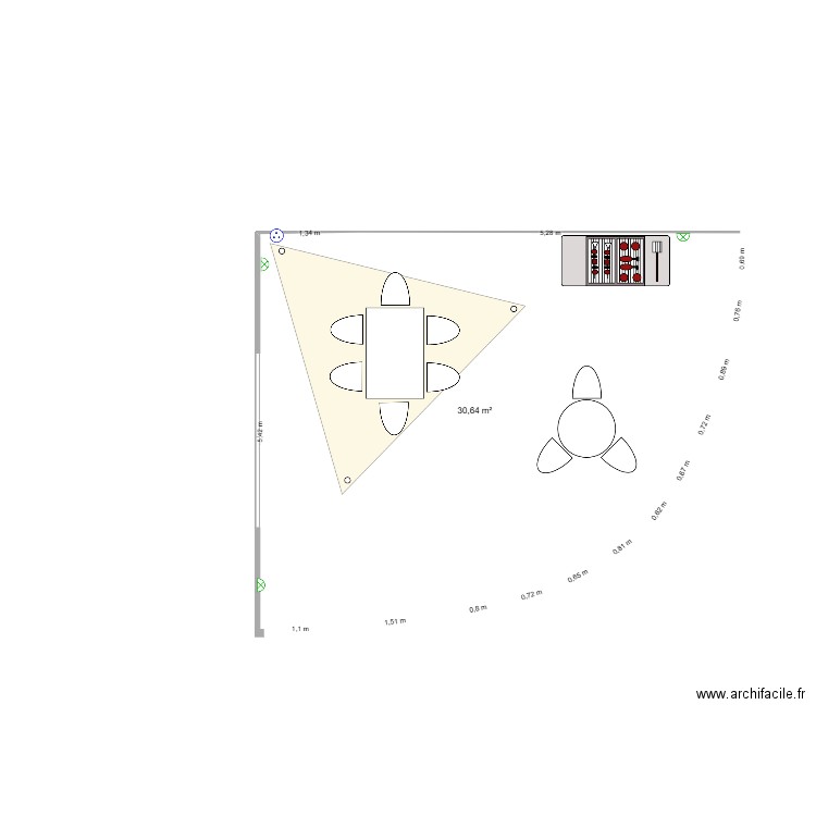 92 Champmarcou - Terrasse. Plan de 0 pièce et 0 m2