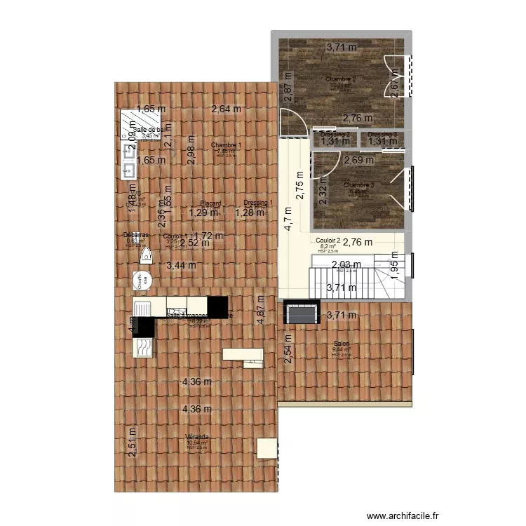 VALRAS 25 10 2026 avec toit. Plan de 22 Pièces et 116 m² VALRAS 25 10 2026 avec toit. Plan de 22 Pièces et 116 m²