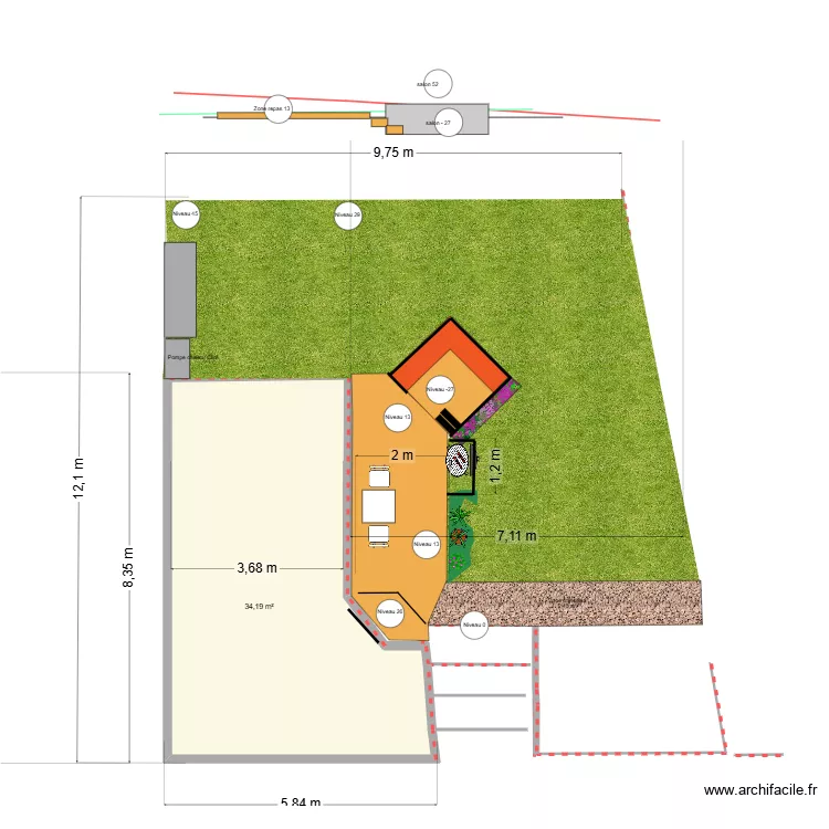 terrasses v20. Plan de 1 et 34 m² terrasses v20. Plan de 1 et 34 m²