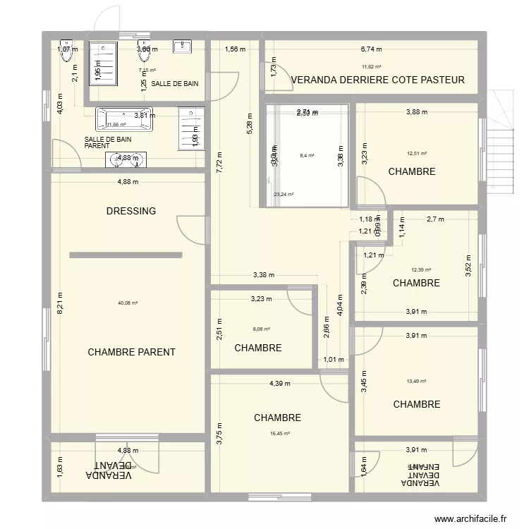 PLAN MAISON FINAL RDC ET R+1 2.0. Plan de 18  et 319 m²