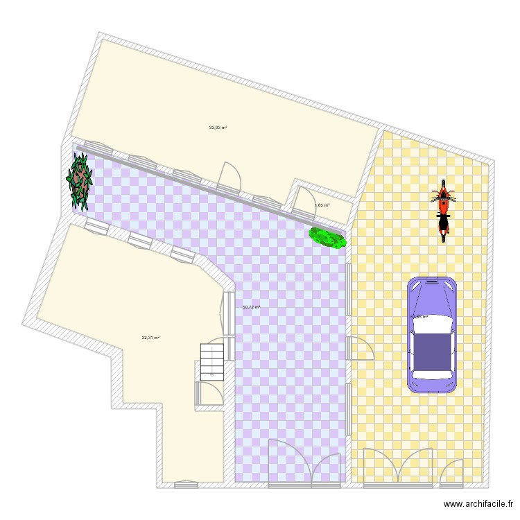 tony. Plan de 4 pièces et 139 m2
