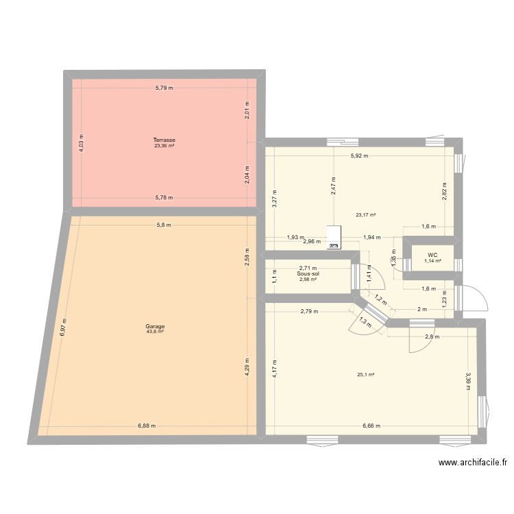 Plan maison du 8 mai v2. Plan de 6 pièces et 119 m2