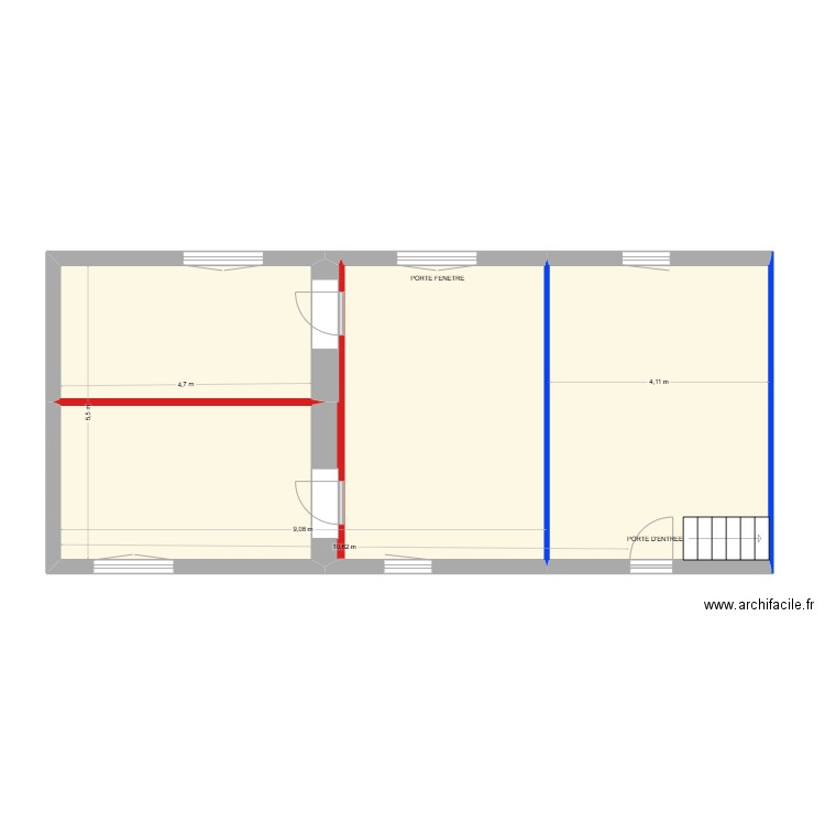 ROGER 1. Plan de 4 pièces et 69 m2