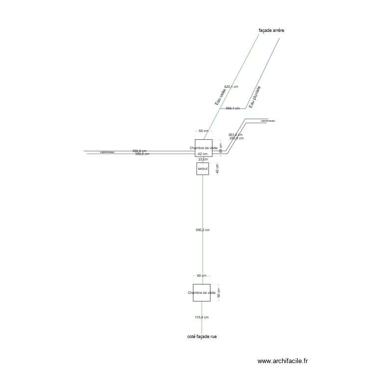 Plan égouttage cave - S03198. Plan de Plan égouttage cave - S03198. Plan de