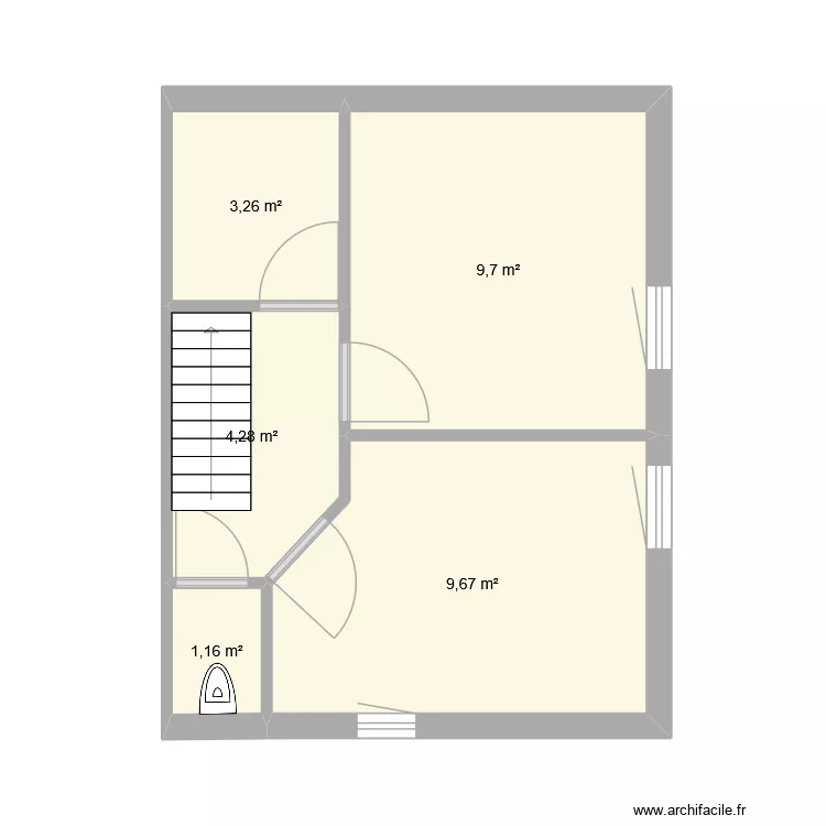 9 Foch &eacute;tage Projet A. Plan de 5 Pièces et 28 m²