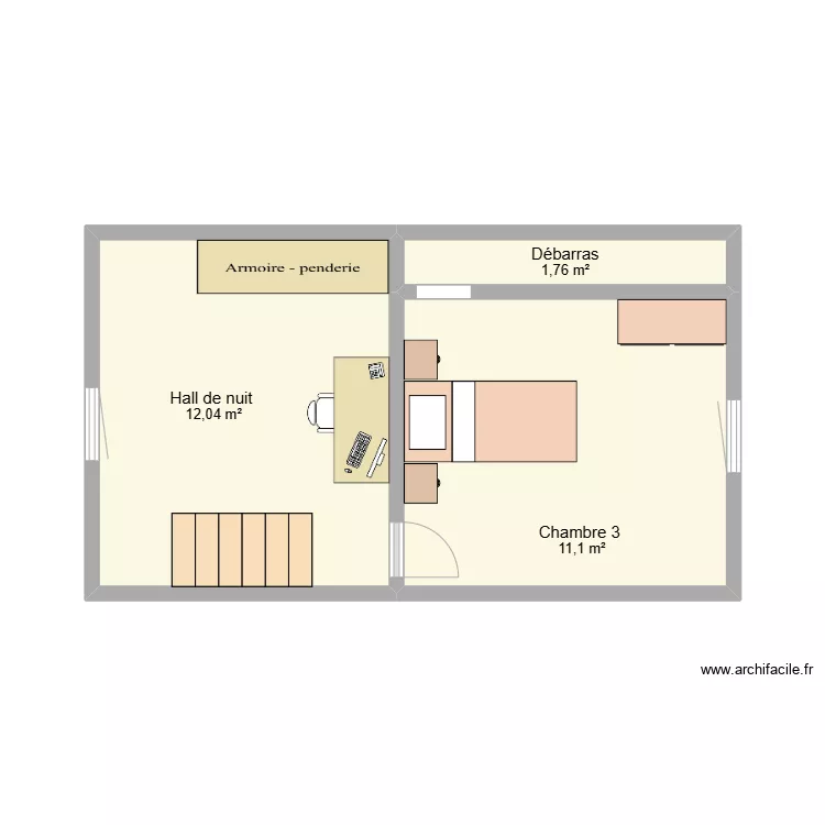 2eme maison Ougr&eacute;e. Plan de 