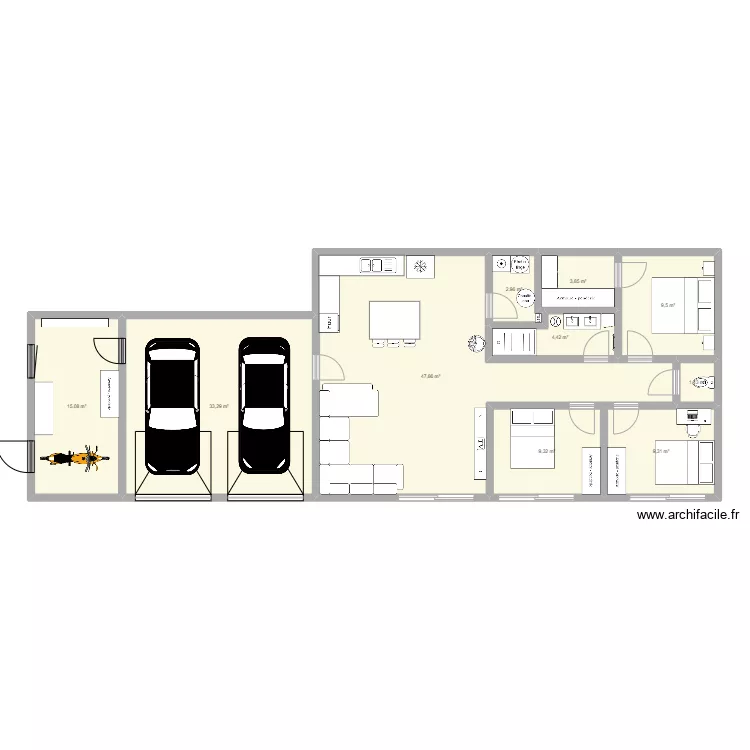 garage. Plan de 