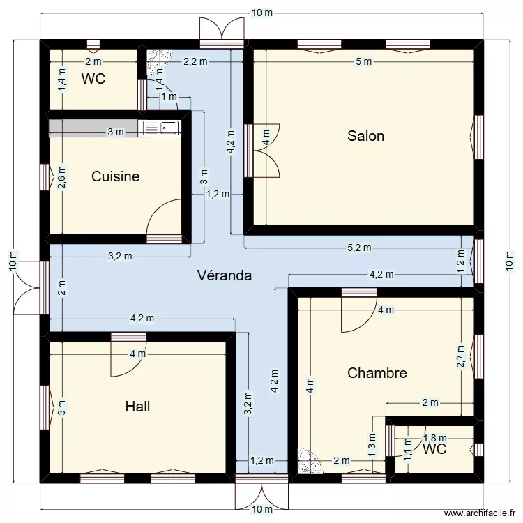 Plan de terrain 10mx10m Client 221 77 61 63 402 V2. Plan de 