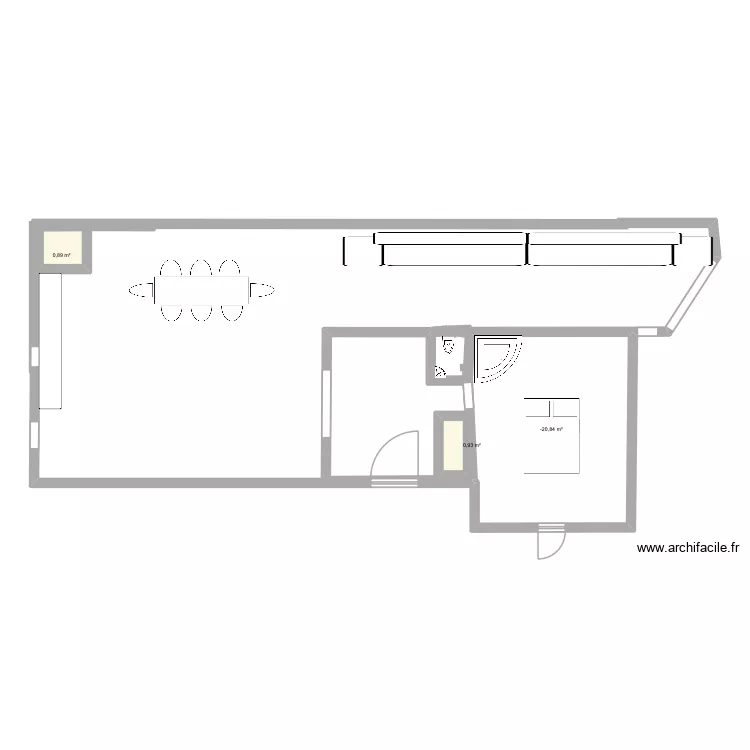 Bastidon. Plan de 3  et 27 m²