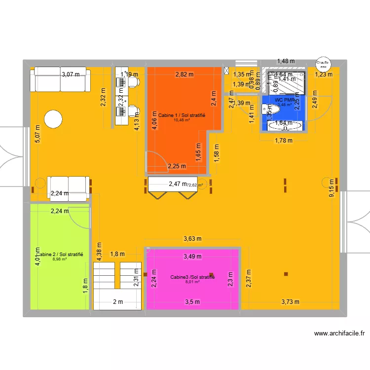 CAB CLEM RDC AMENAGEMENT 1. Plan de 6 et 104 m² CAB CLEM RDC AMENAGEMENT 1. Plan de 6 et 104 m²