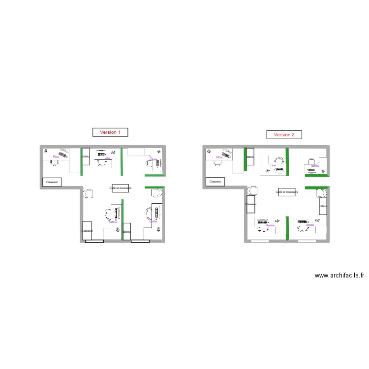 Bureau équipe des comms. Plan de 0 pièce et 0 m2
