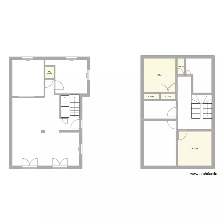 Simon. Plan de 6 et 23 m² Simon. Plan de 6 et 23 m²