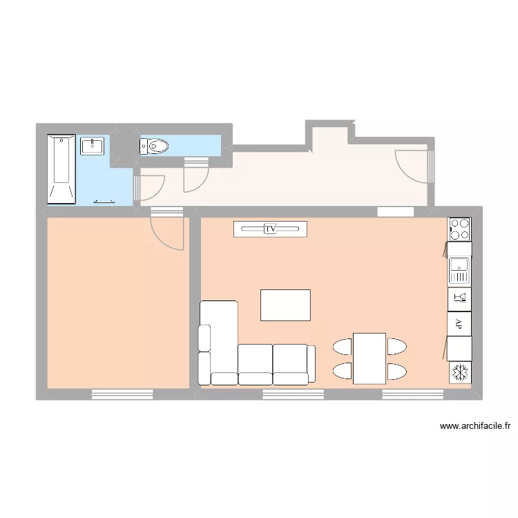 Bohuslava Martinů 814 byt 3 OV. Plan de 6  et 56 m²
