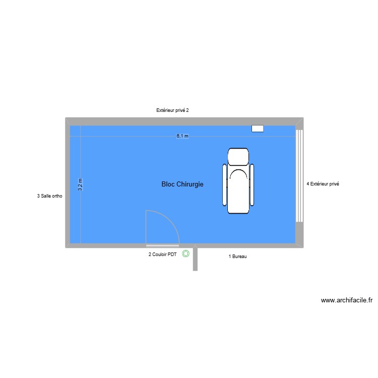 30897 Bloc Chirurgie. Plan de 0 pièce et 0 m2