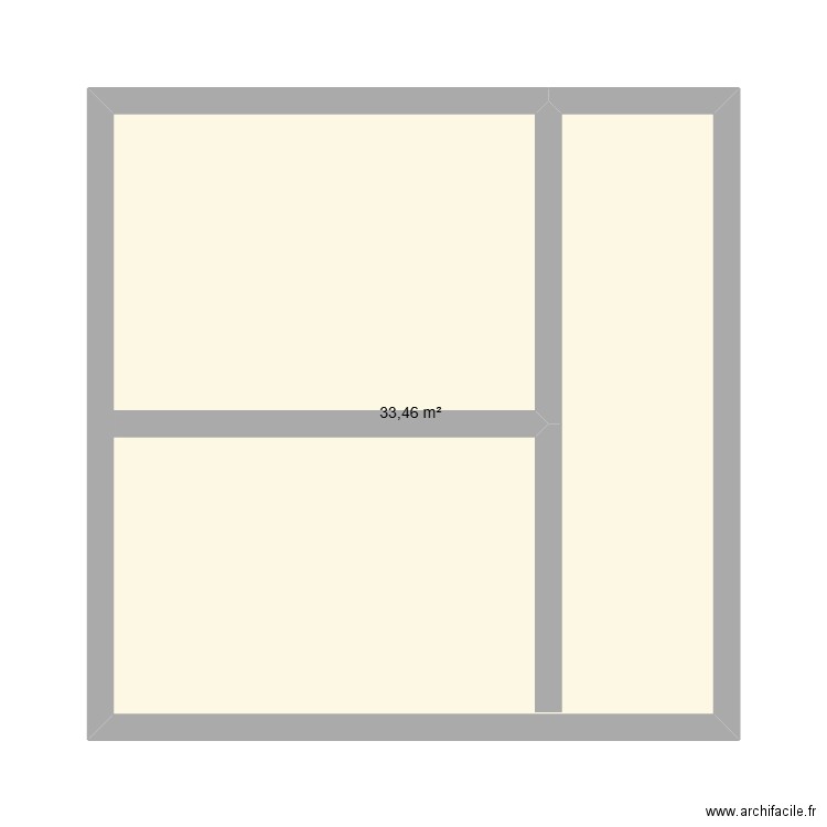 Maison 2 Etage. Plan de 1 pièce et 33 m2
