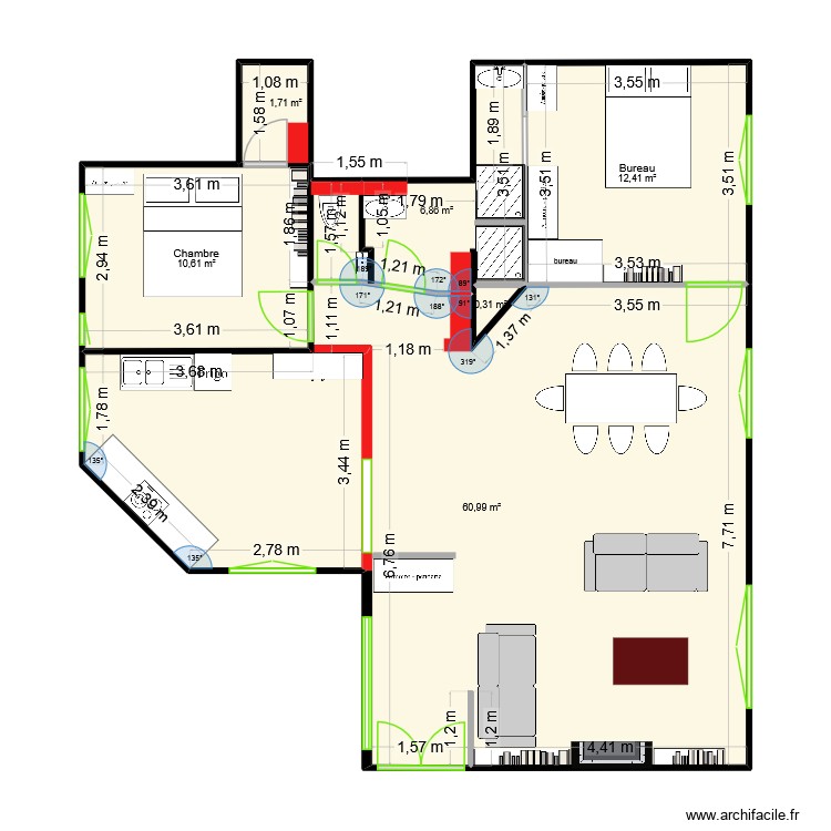 Plan Projet 1 Nath & Jac echelle 1-50. Plan de 0 pièce et 0 m2